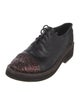 Brunello Cucinelli Leather Glitter Accents Oxfords