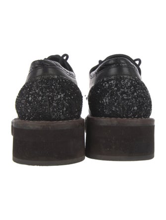 Brunello Cucinelli Leather Glitter Accents Oxfords