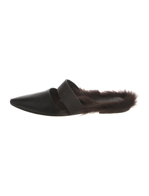 Brunello Cucinelli Monili Leather Mules