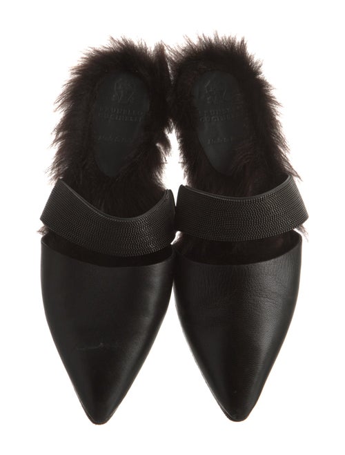 Brunello Cucinelli Monili Leather Mules