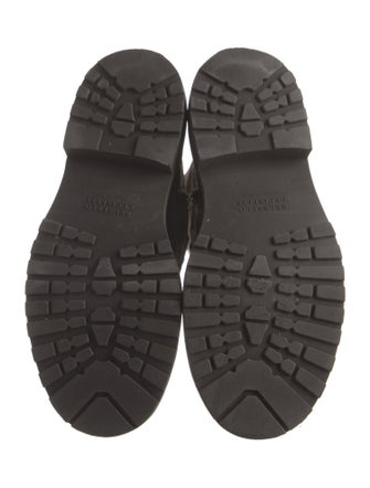 Brunello Cucinelli Suede Beaded Accents Combat Boots