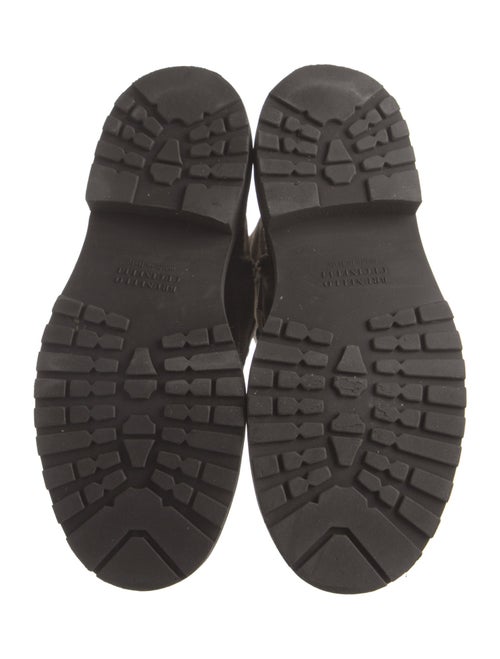 Brunello Cucinelli Suede Beaded Accents Combat Boots