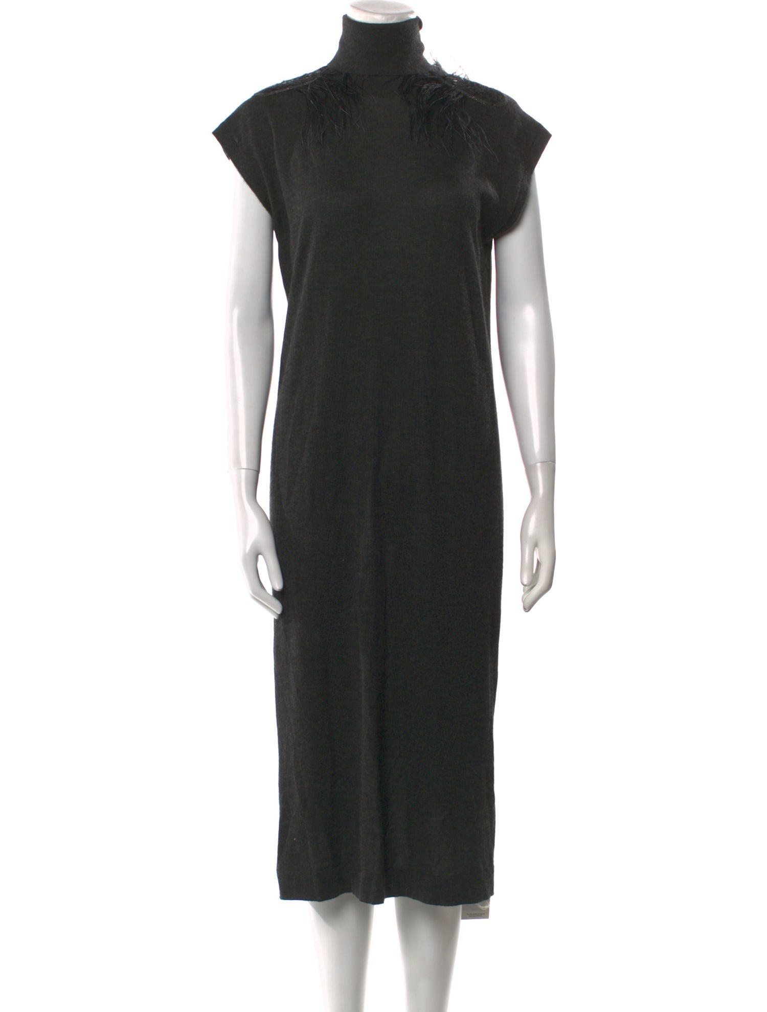 Brunello Cucinelli Turtleneck Midi Length Dress