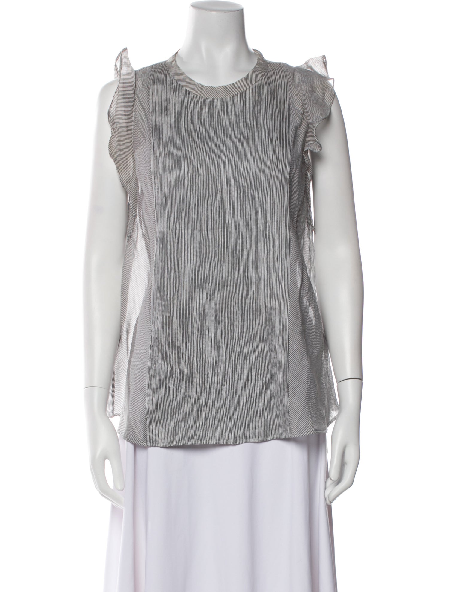 Brunello Cucinelli Crew Neck Sleeveless Top