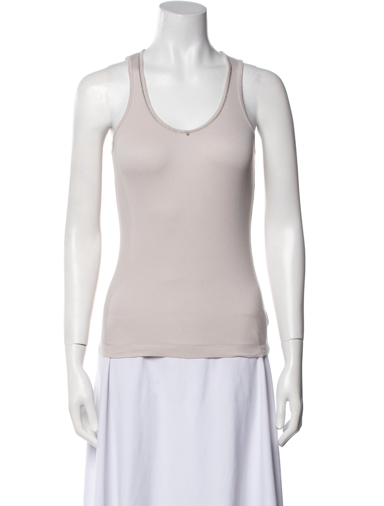 Brunello Cucinelli Scoop Neck Sleeveless Top