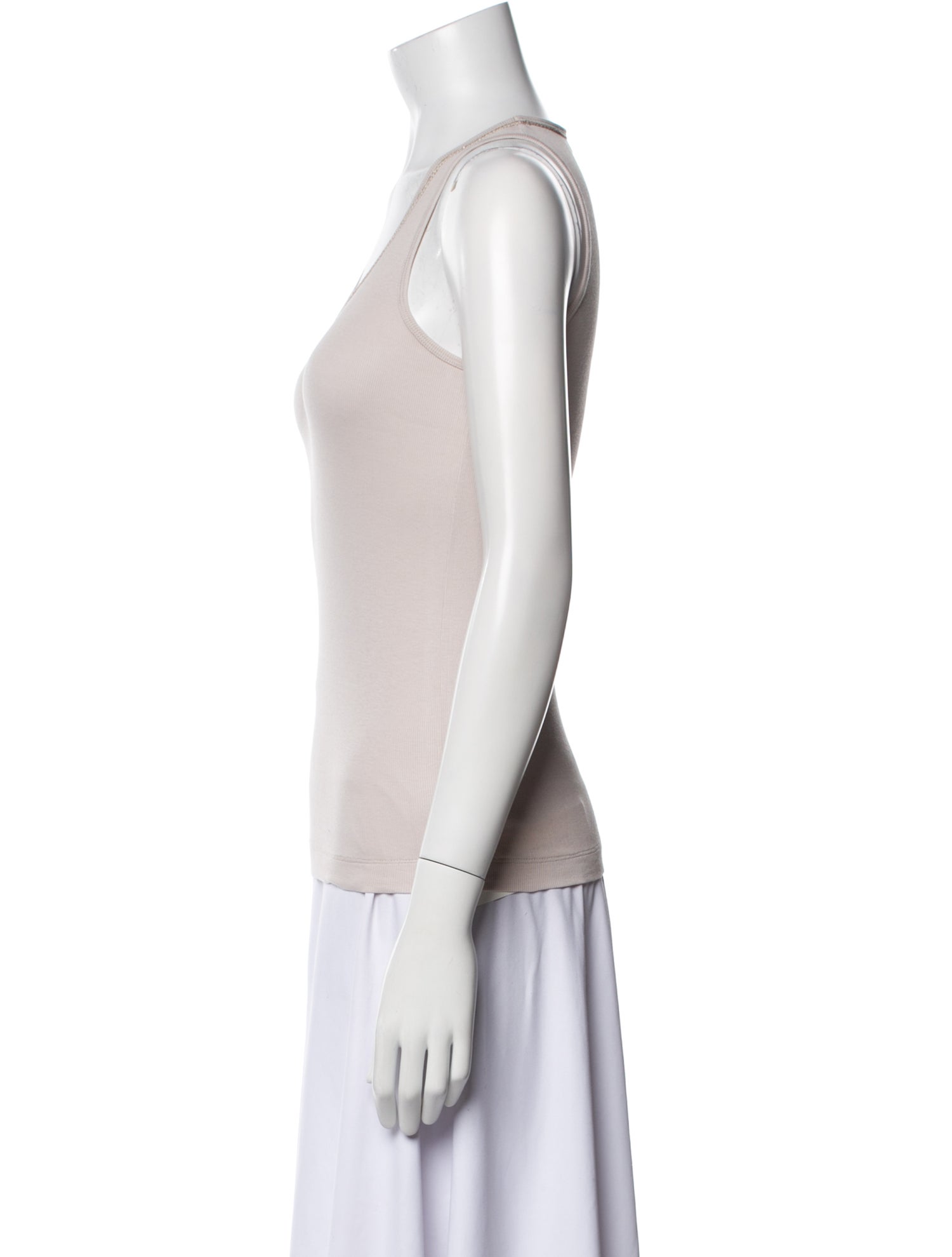Brunello Cucinelli Scoop Neck Sleeveless Top