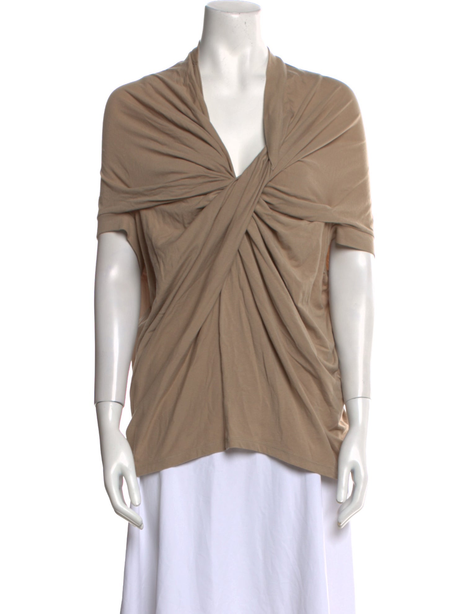 Brunello Cucinelli V-Neck Short Sleeve Blouse