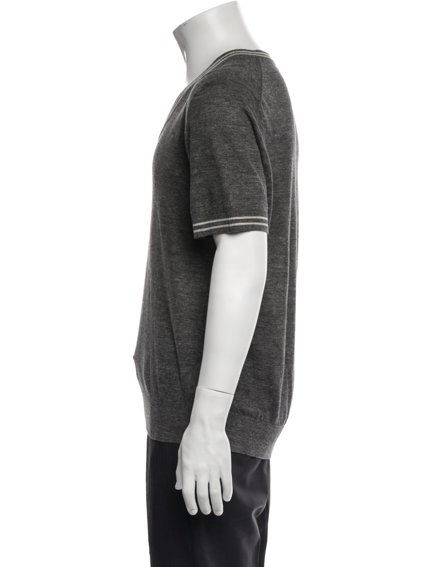 Brunello Cucinelli Linen V-Neck T-Shirt