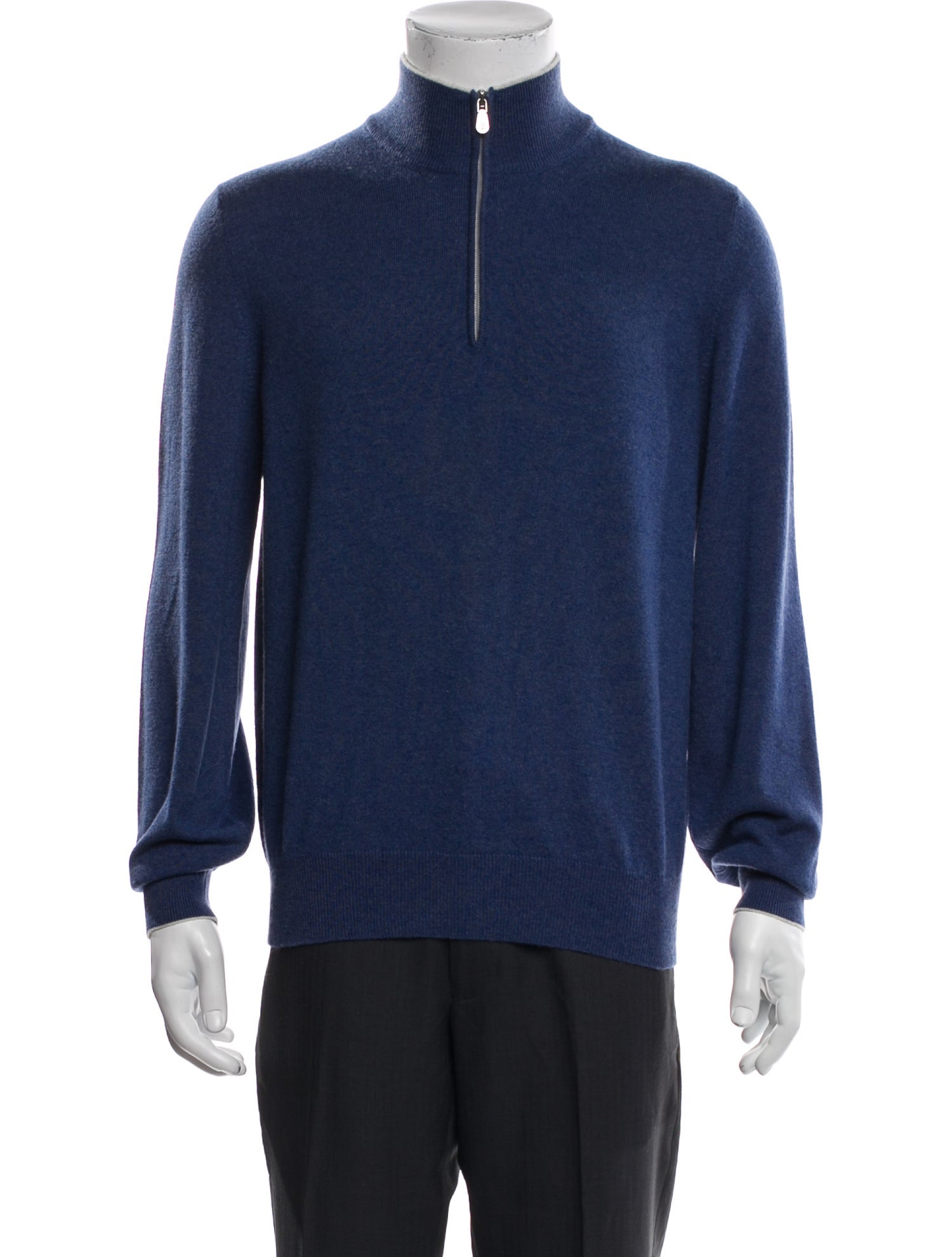 Brunello Cucinelli Cashmere Mock Neck Polo Sweater