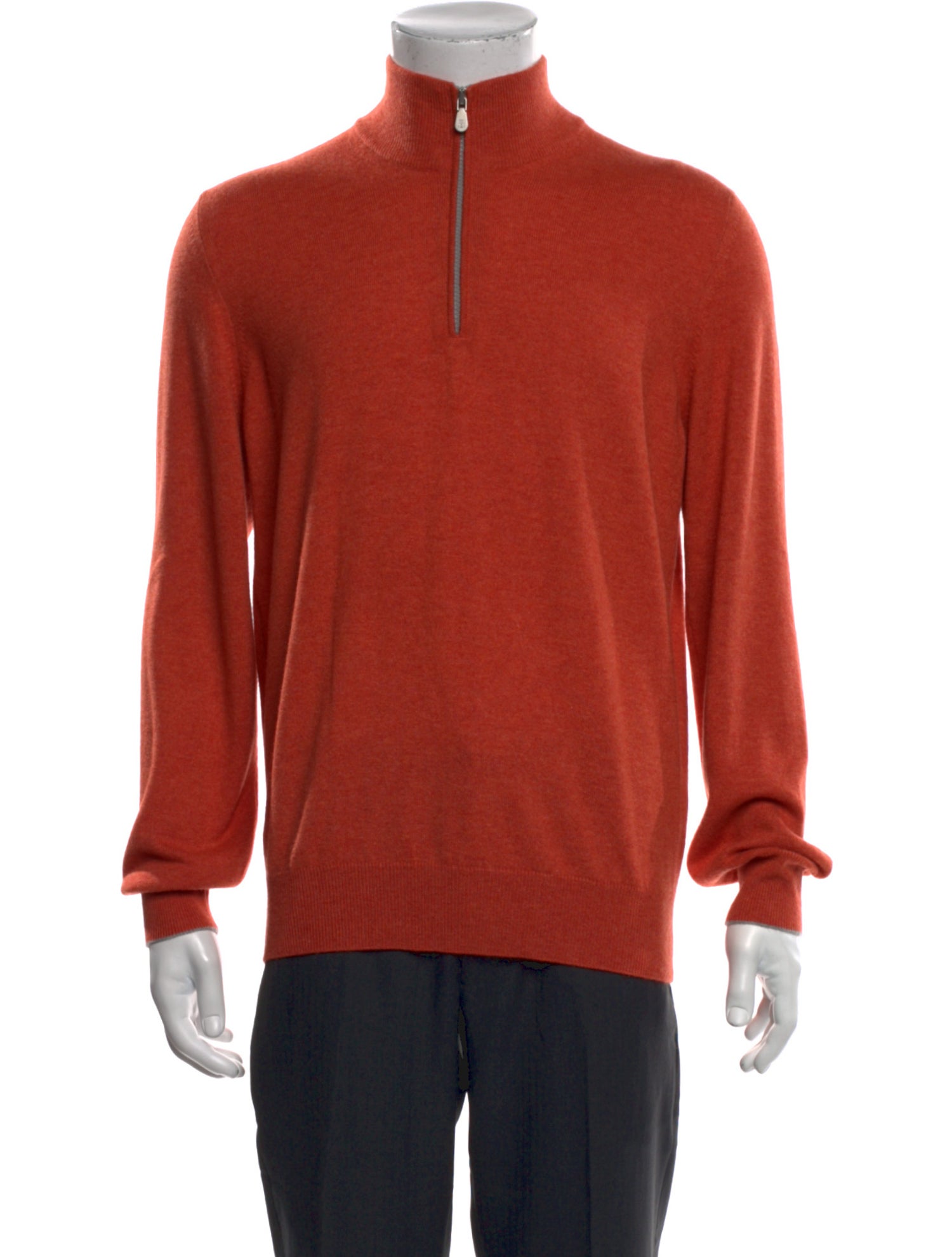 Brunello Cucinelli Cashmere Mock Neck Polo Sweater