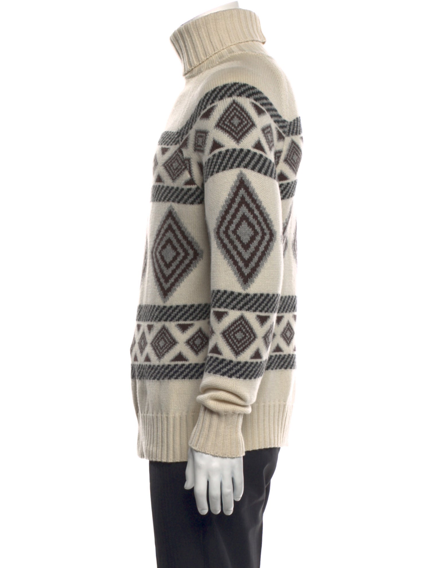 Brunello Cucinelli Cashmere Graphic Print Pullover
