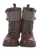 Brunello Cucinelli Monili Leather Combat Boots