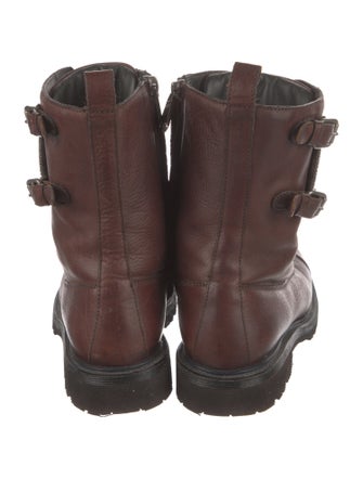 Brunello Cucinelli Monili Leather Combat Boots