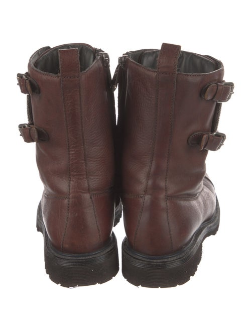 Brunello Cucinelli Monili Leather Combat Boots
