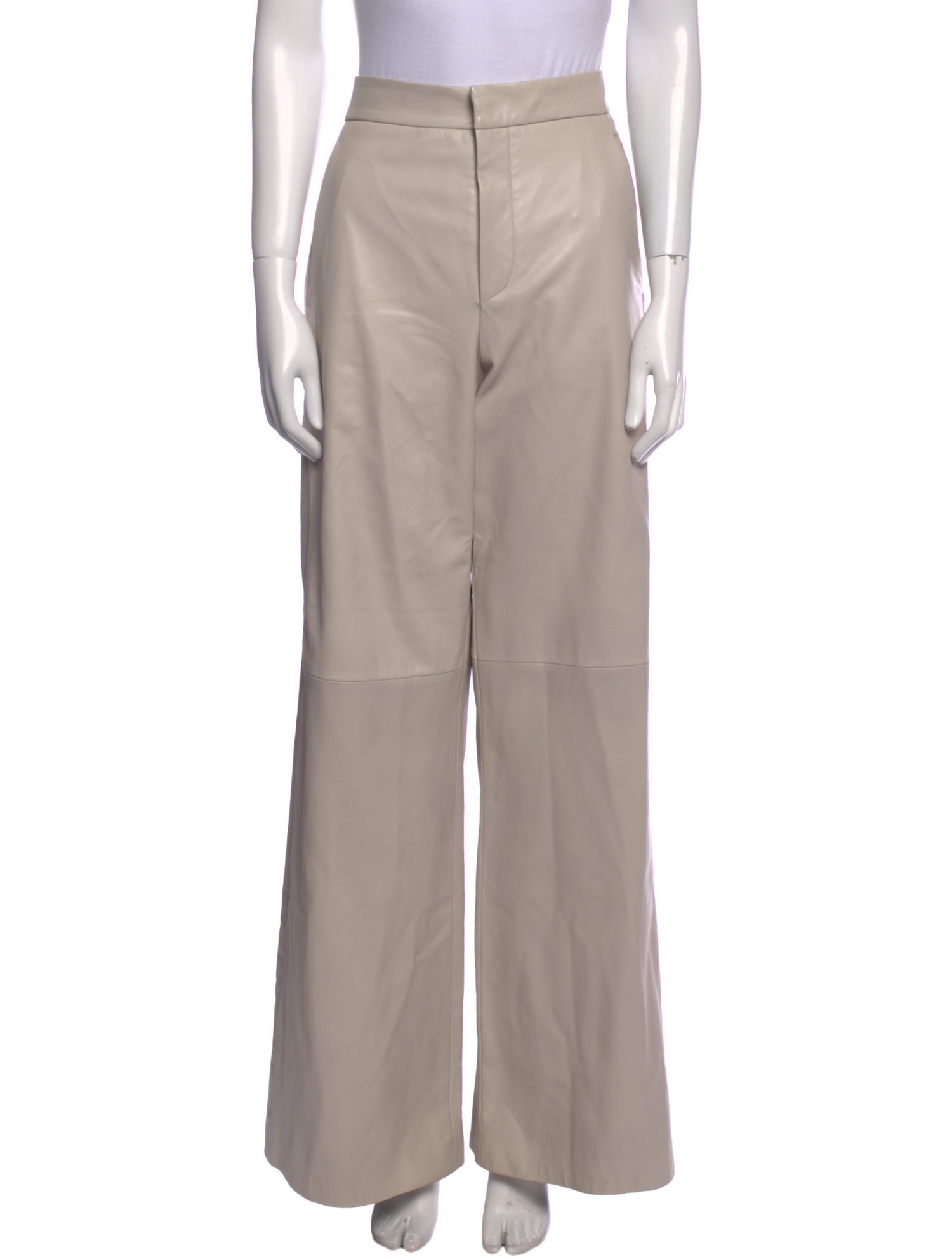 Brunello Cucinelli Leather Wide Leg Pants