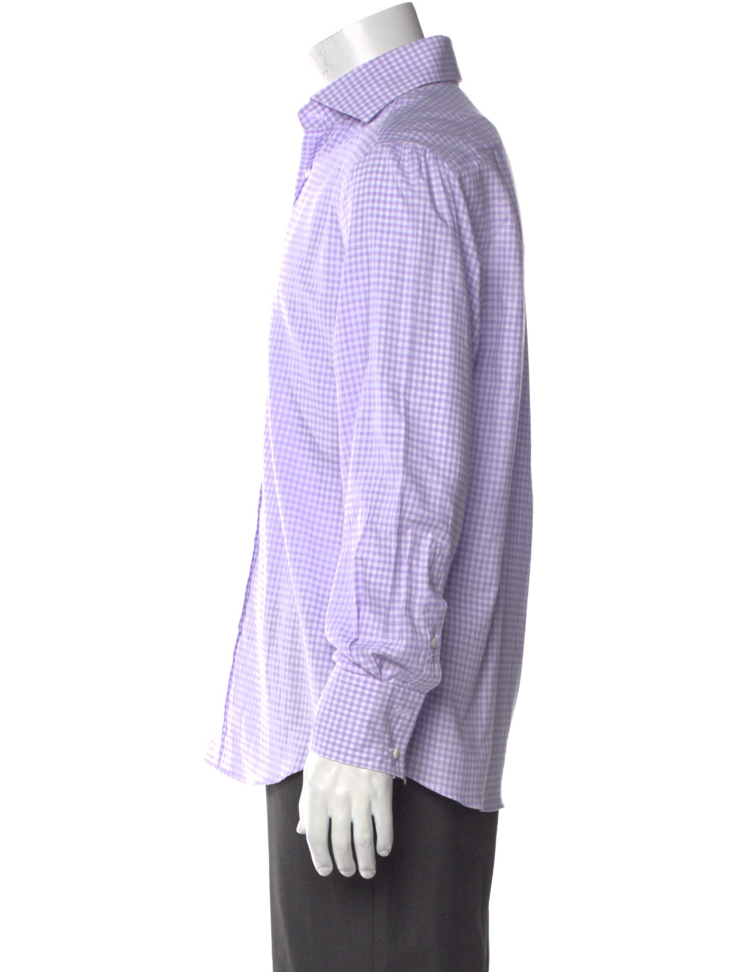 Brunello Cucinelli Plaid Print Long Sleeve Dress Shirt