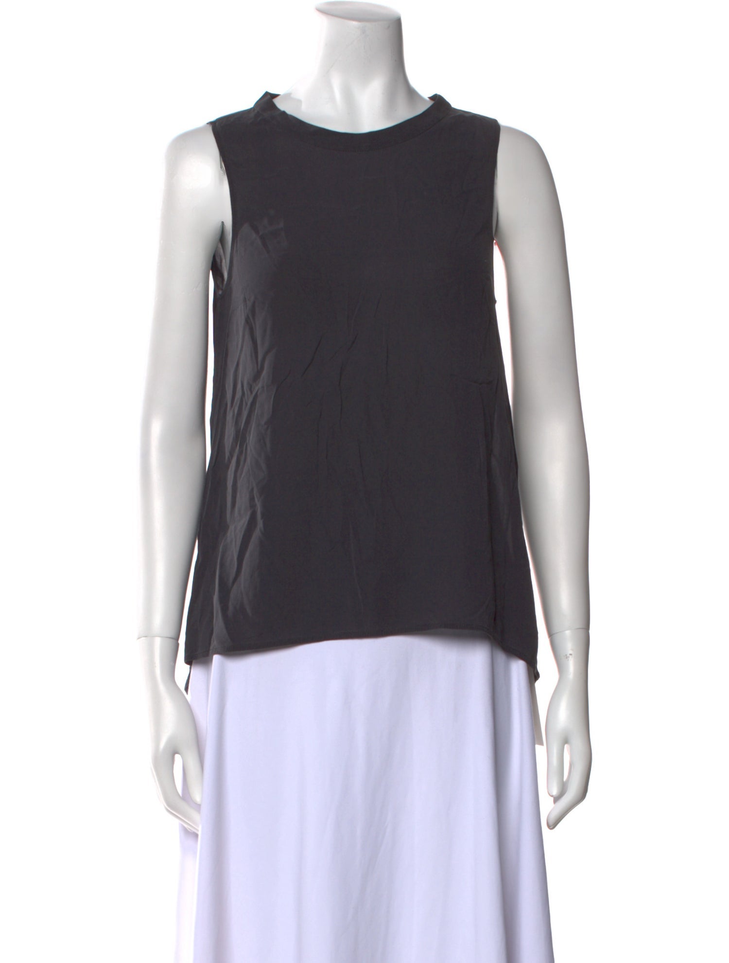 Brunello Cucinelli Silk Scoop Neck Top