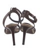 Brunello Cucinelli Leather Beaded Accents Sandals