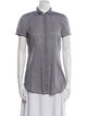 Brunello Cucinelli Short Sleeve Button-Up Top