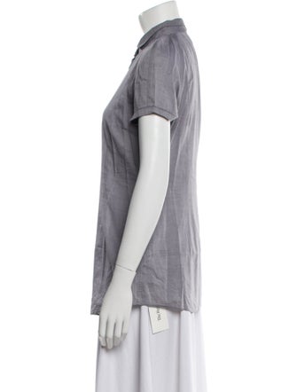 Brunello Cucinelli Short Sleeve Button-Up Top