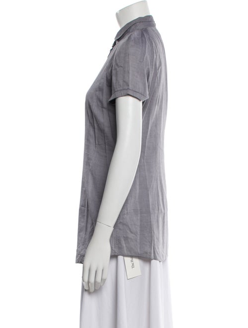 Brunello Cucinelli Short Sleeve Button-Up Top