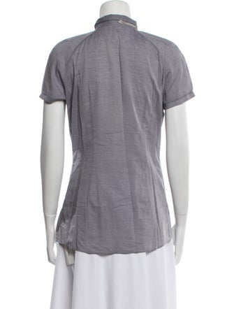 Brunello Cucinelli Short Sleeve Button-Up Top