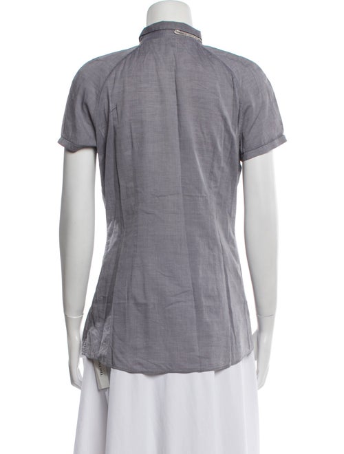 Brunello Cucinelli Short Sleeve Button-Up Top
