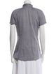 Brunello Cucinelli Short Sleeve Button-Up Top