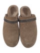 Brunello Cucinelli Suede Beaded Accents Mules