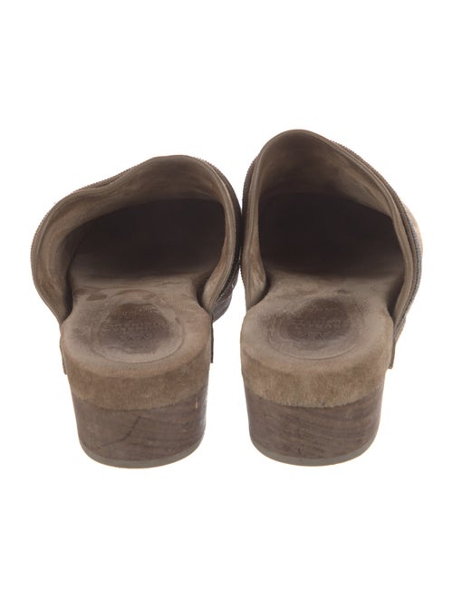 Brunello Cucinelli Suede Beaded Accents Mules