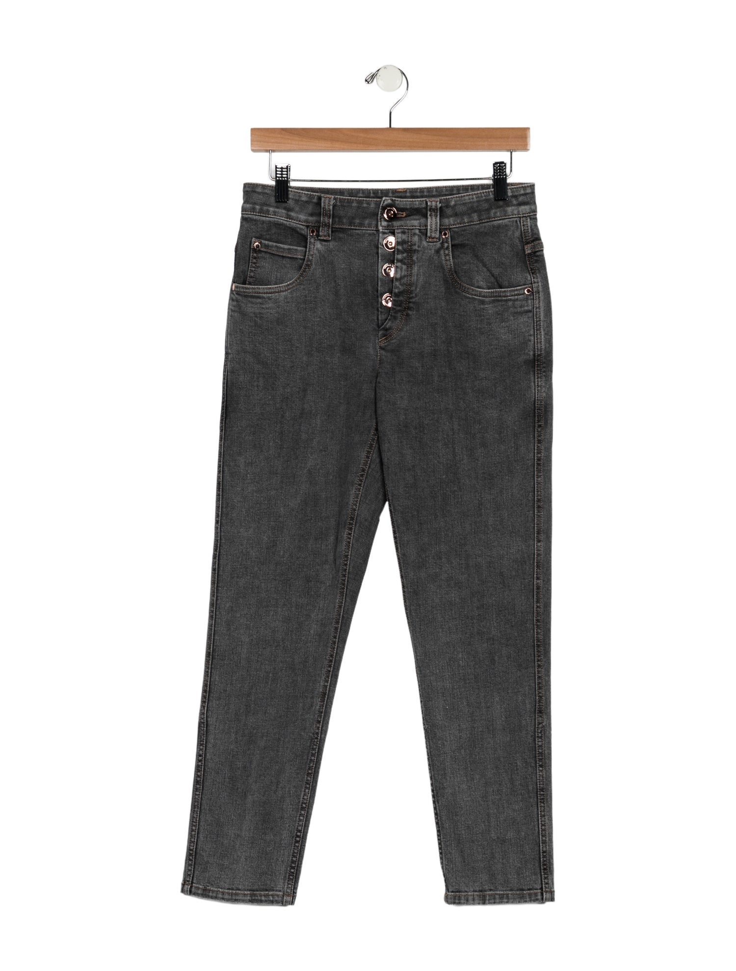 Brunello Cucinelli Mid-Rise Straight Leg Jeans