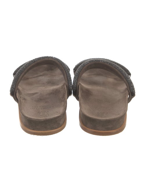 Brunello Cucinelli Monili Suede Slides
