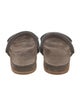 Brunello Cucinelli Monili Suede Slides