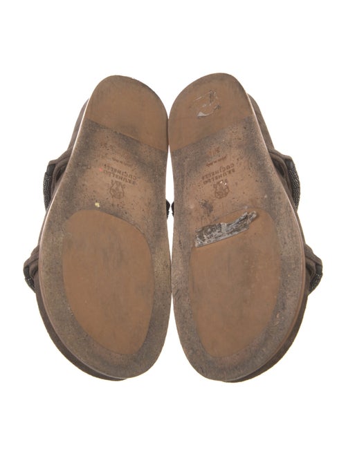 Brunello Cucinelli Monili Suede Slides