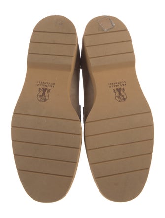 Brunello Cucinelli Monili Suede Loafers
