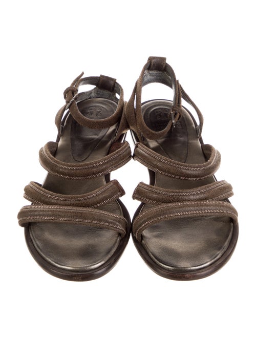 Brunello Cucinelli Suede Slingback Sandals