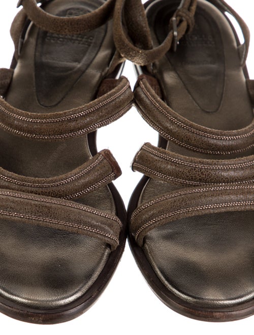 Brunello Cucinelli Suede Slingback Sandals