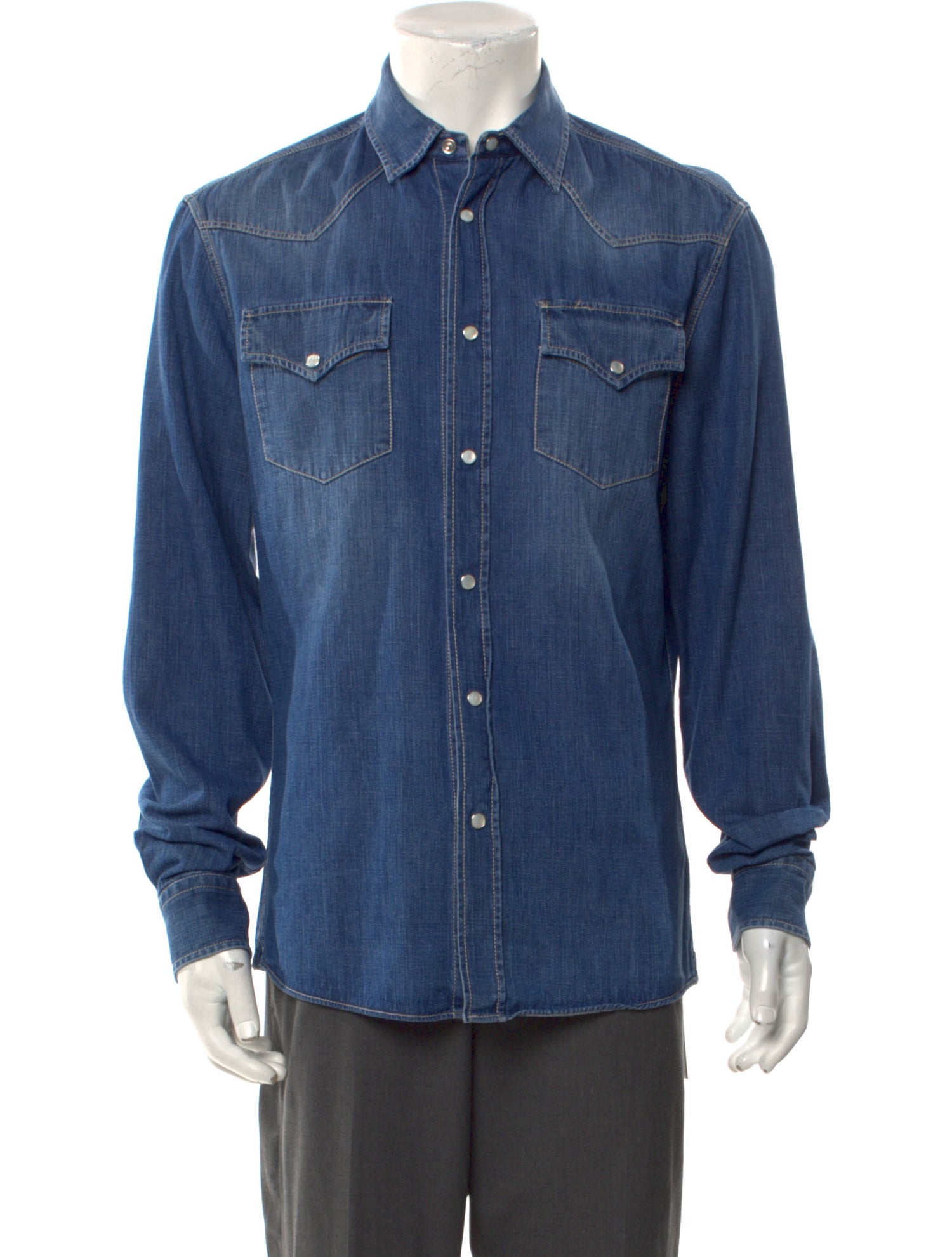 Brunello Cucinelli Long Sleeve Denim Shirt