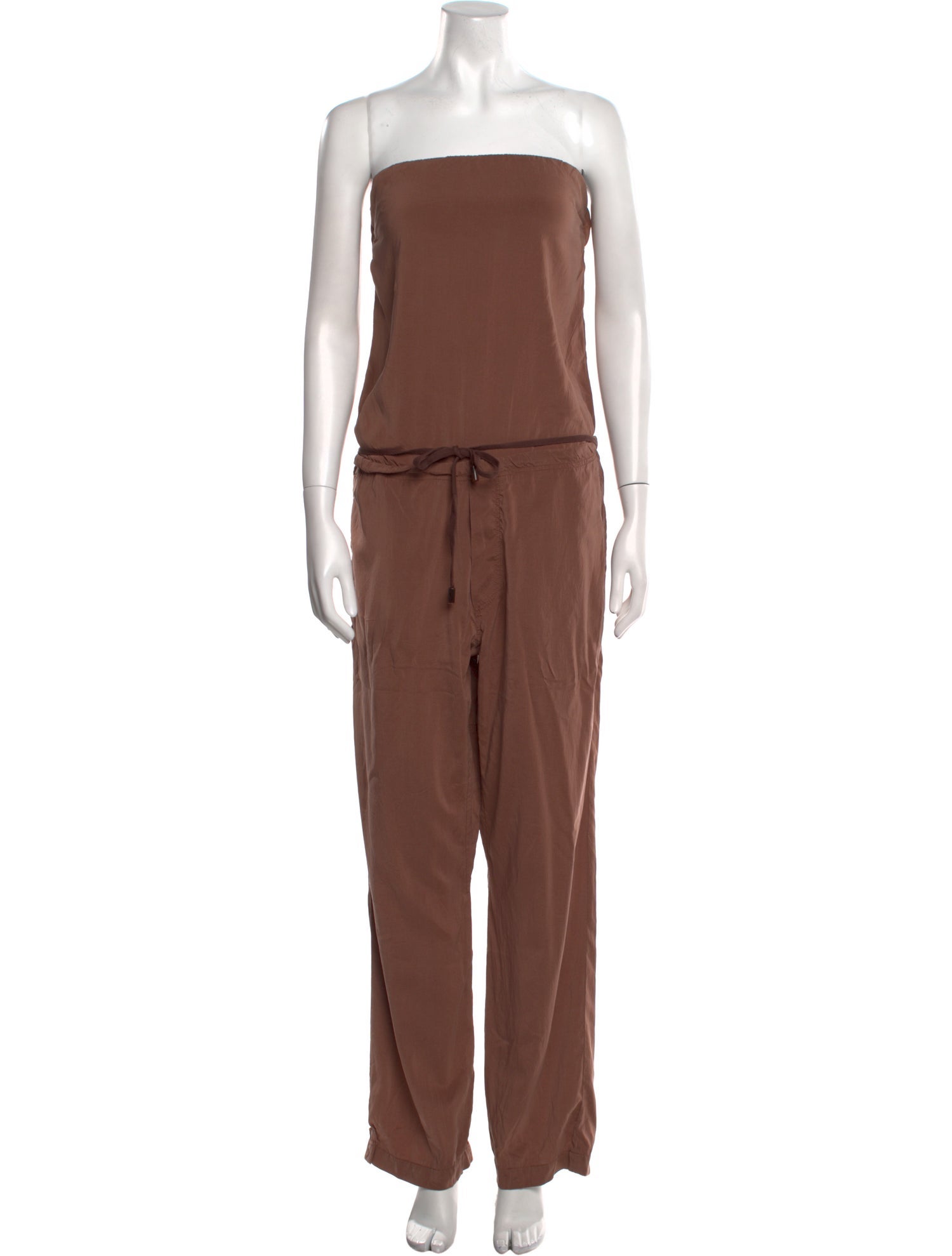 Brunello Cucinelli Silk Strapless Jumpsuit