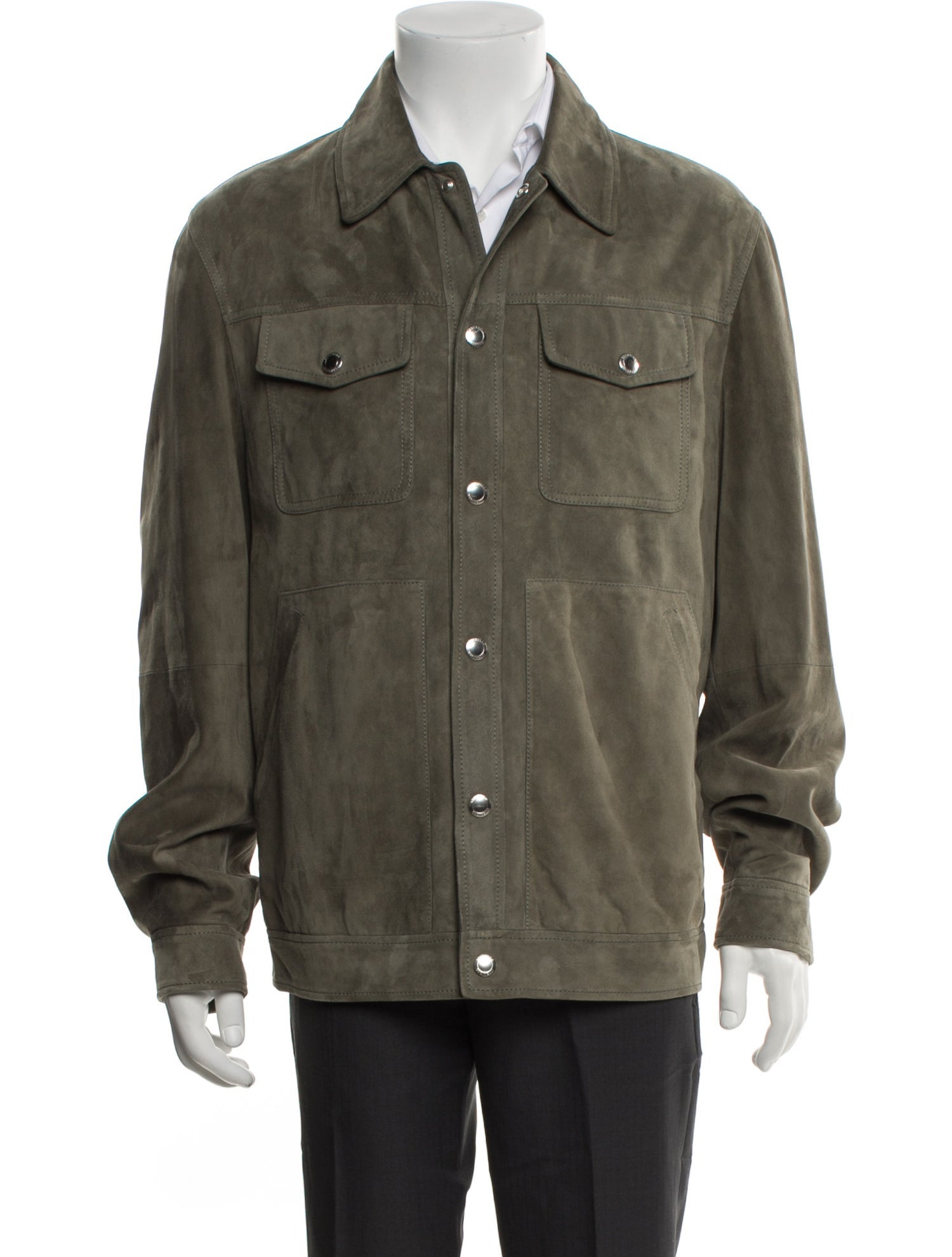 Brunello Cucinelli Leather Trucker Jacket