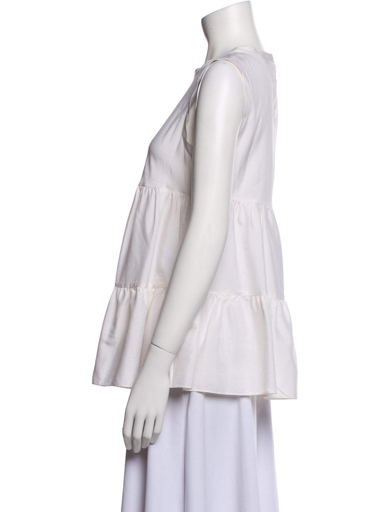 Brunello Cucinelli Silk Crew Neck Blouse