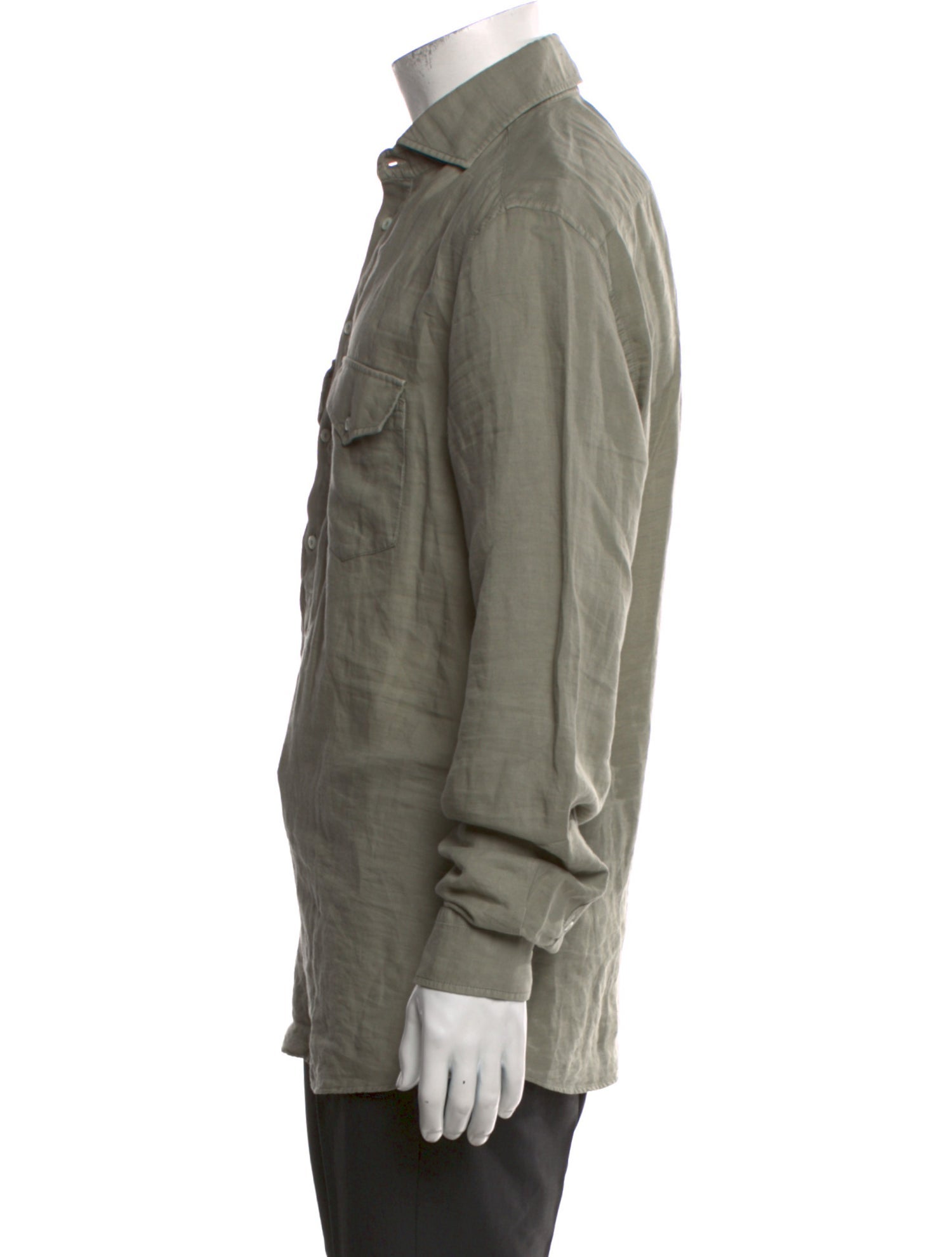 Brunello Cucinelli Linen Long Sleeve Shirt