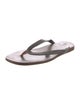 Brunello Cucinelli Monili Leather Flip Flops