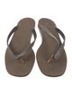 Brunello Cucinelli Monili Leather Flip Flops