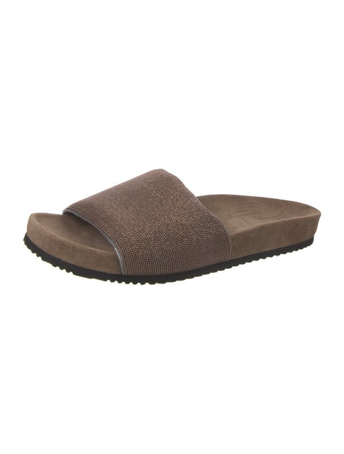 Brunello Cucinelli Monili Suede Slides