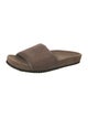 Brunello Cucinelli Monili Suede Slides