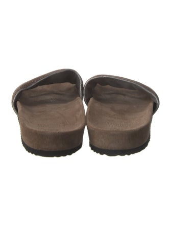 Brunello Cucinelli Monili Suede Slides