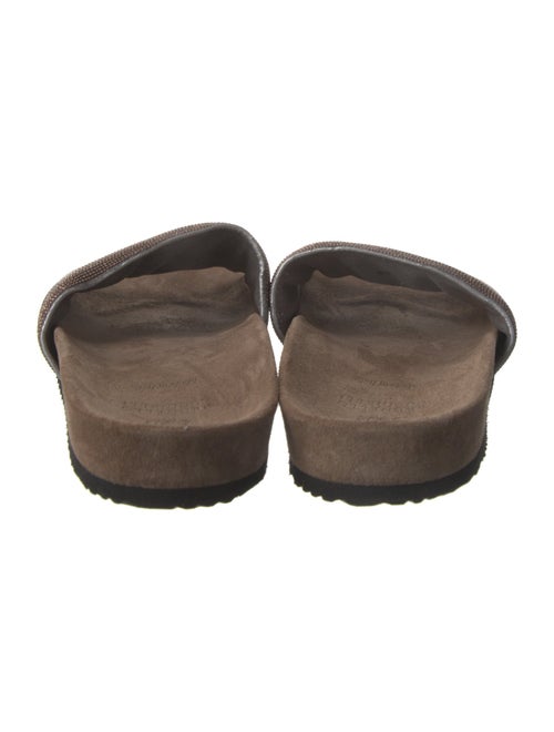 Brunello Cucinelli Monili Suede Slides
