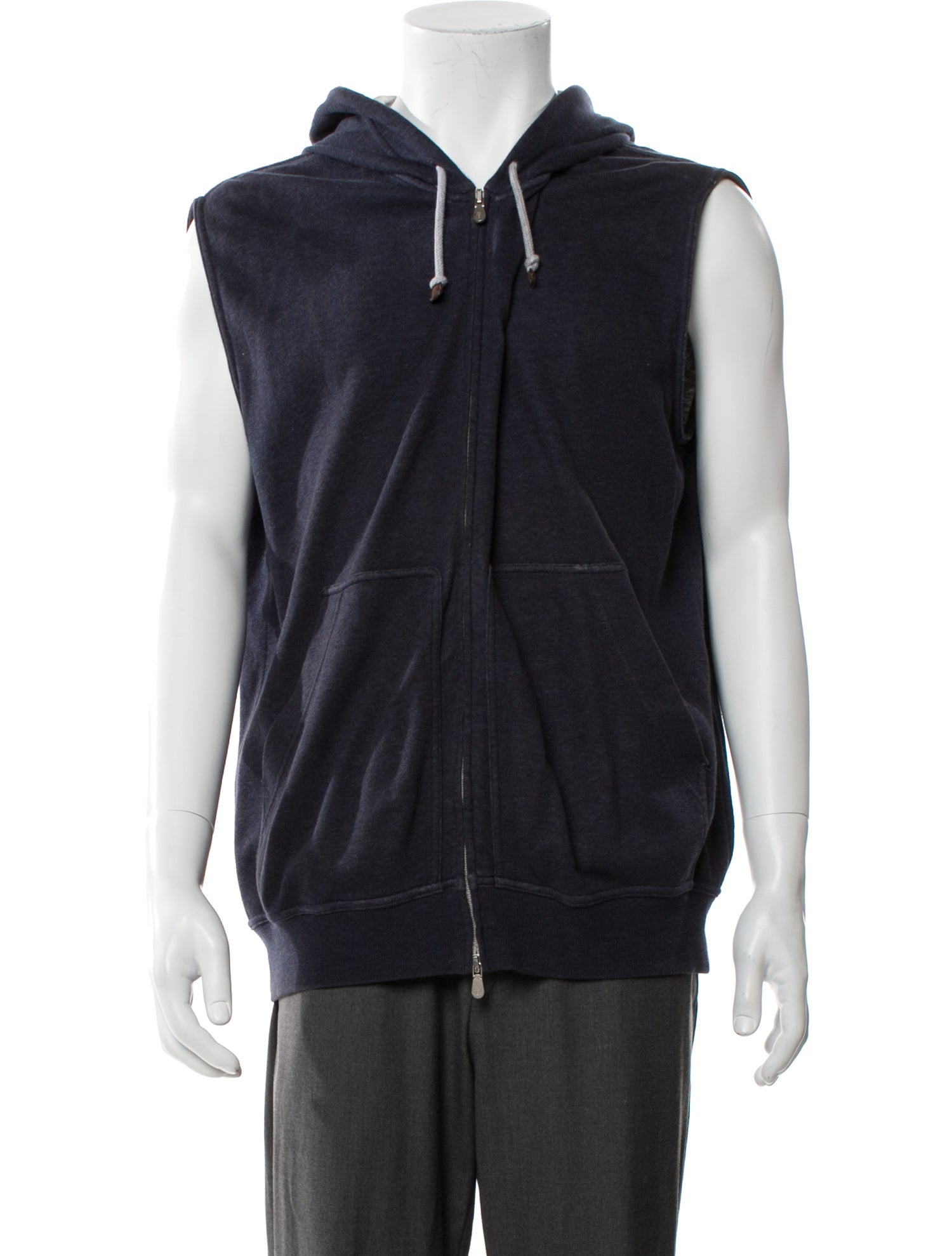 Brunello Cucinelli V-Neck Sleeveless Hoodie