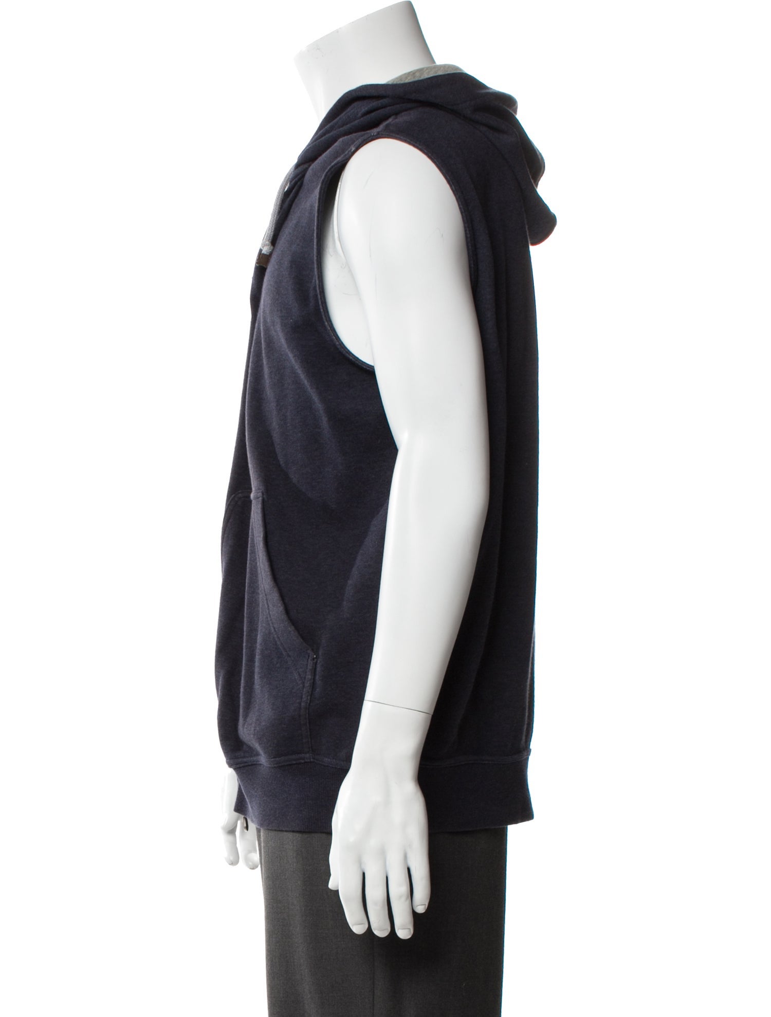 Brunello Cucinelli V-Neck Sleeveless Hoodie